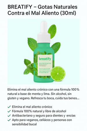 BREATIFY – Combate el mal aliento con 3 gotas al día